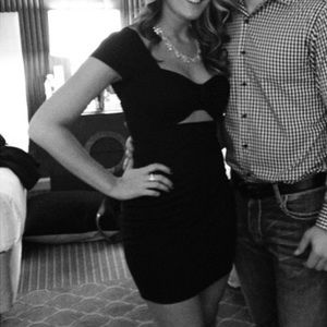 LBD open front dress